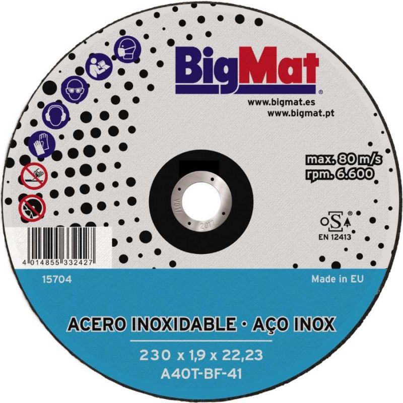 DISCO METAL INOX 230 BIGMAT